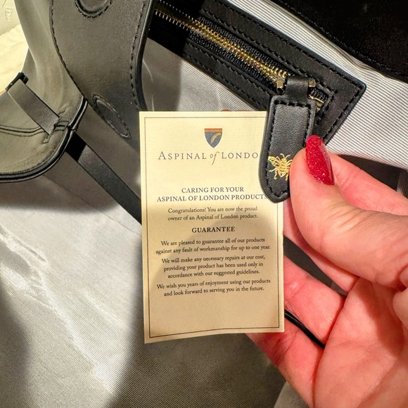 Aspinal of London Elegant Black Satchel - Picture 11 of 11